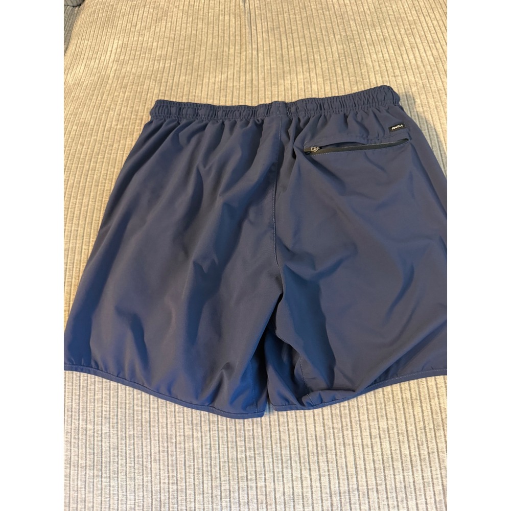 RVCA Sport Mens Navy Blue Athletic Gym Training Shorts Size Medium - Picture 2 of 7